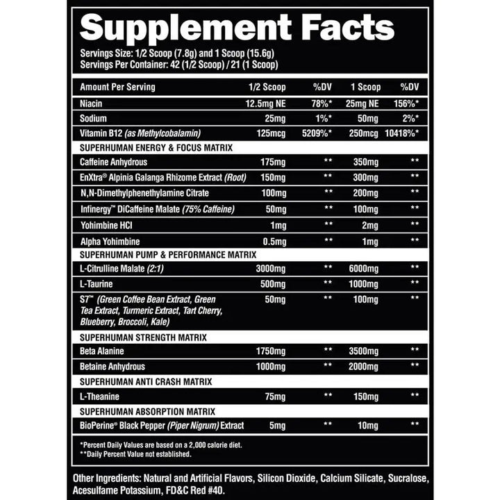 Superhuman Extreme - American Muscle Sports Nutrition